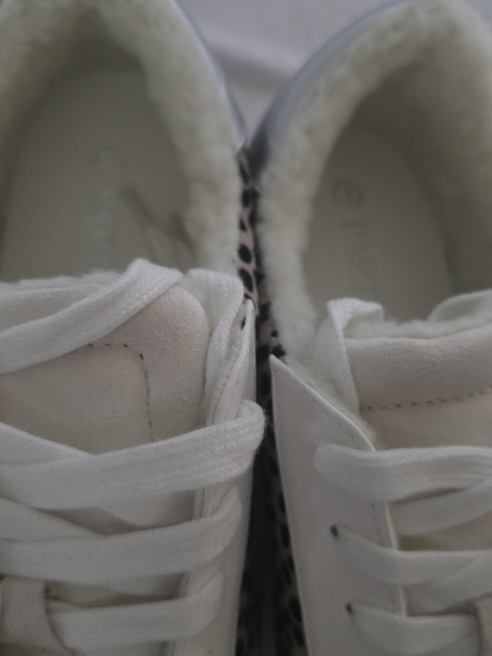 Beige Leopard-Print Lace-Up Sneakers with Silver Star Accent - Picture 3 of 9